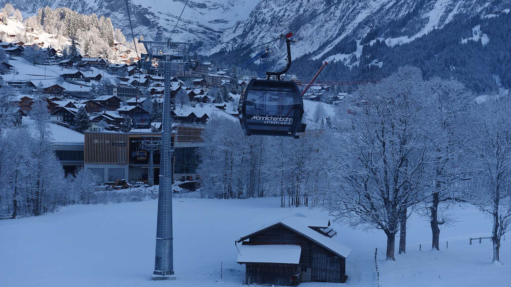 V Bahn GGM Blick zur Talstatio Grindelwald Terminal