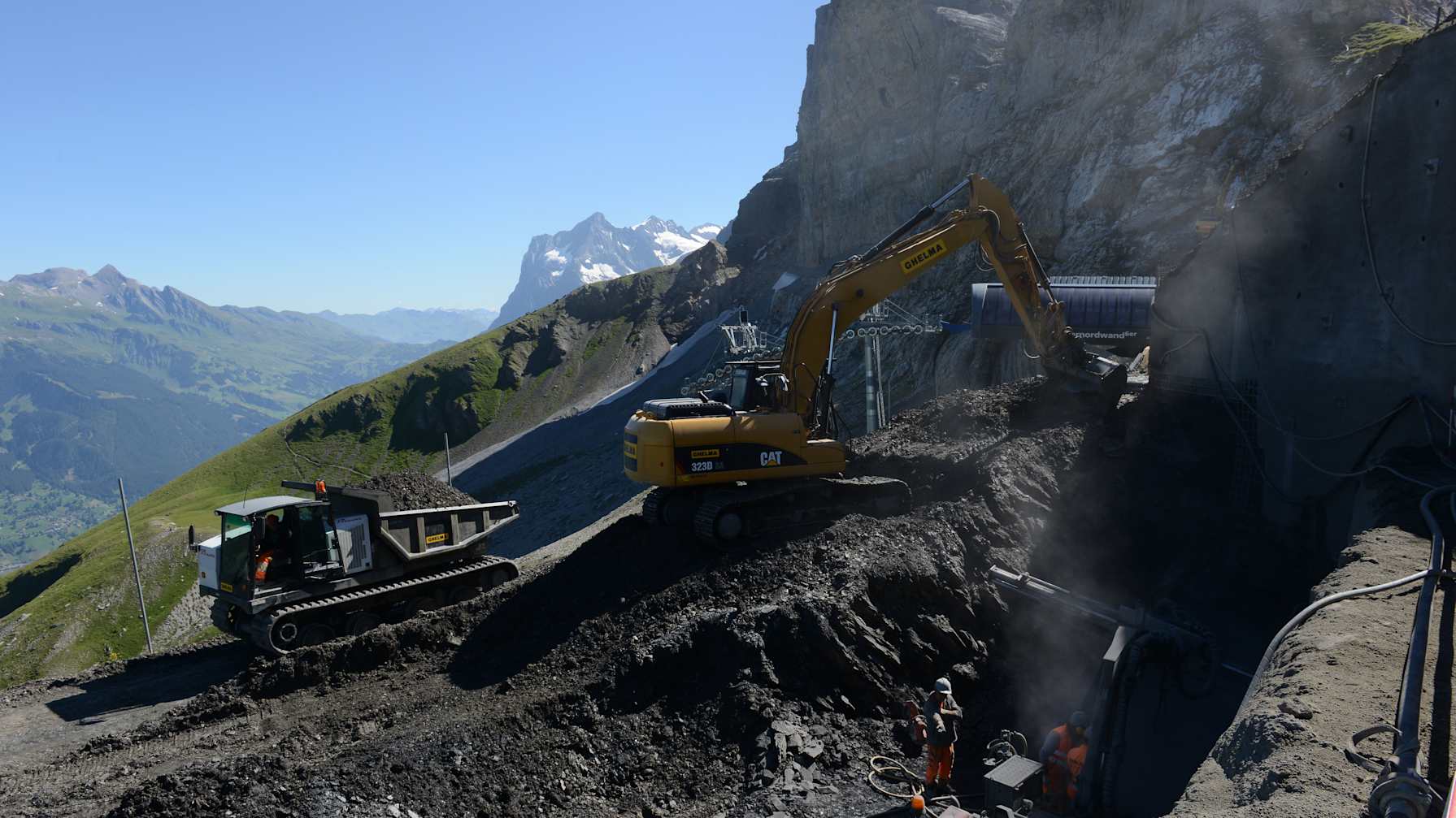 Chantier du glacier de l’Eiger été 2018