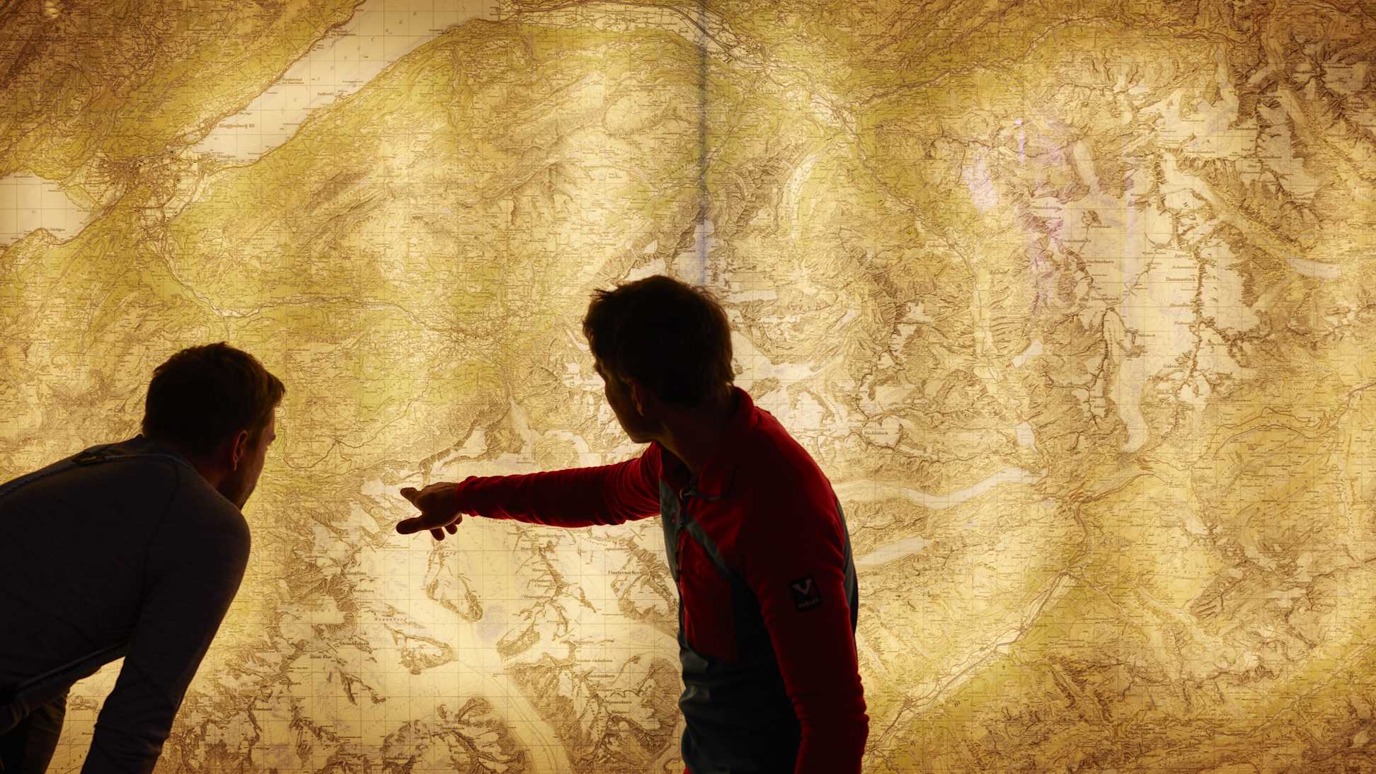 Landkarte Berner Oberland Bergfuehrer