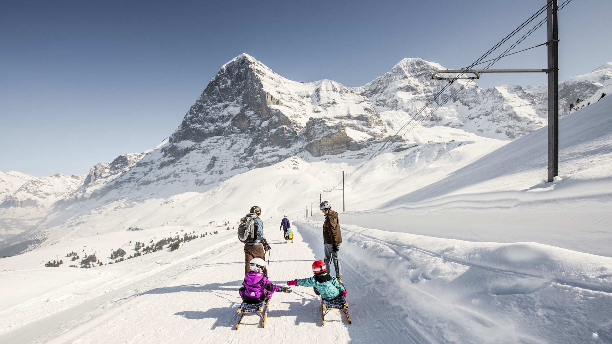 Schlitteln Schlittelweg Eigernordwand Familie