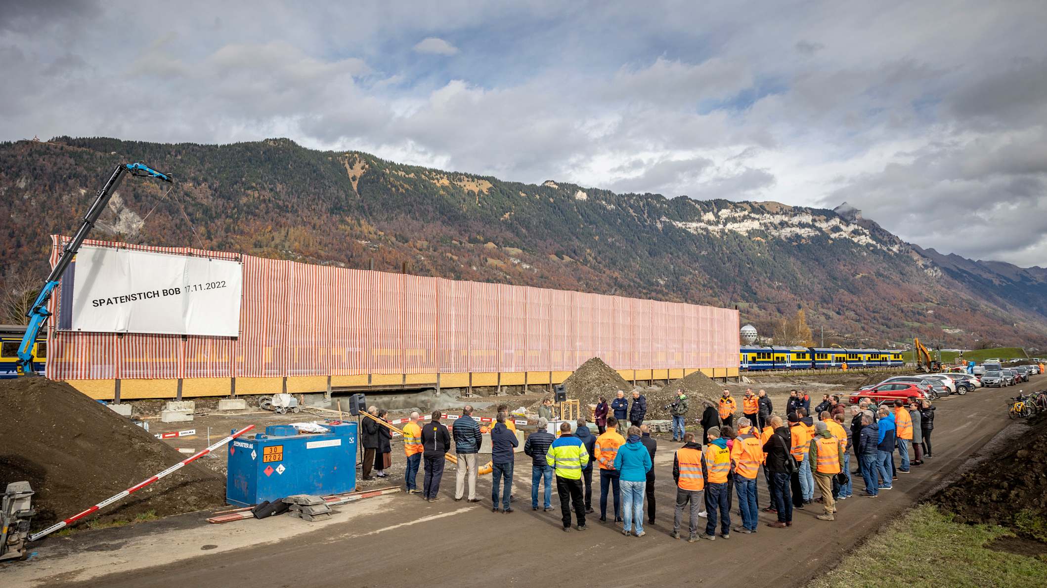 Spatenstich BOB Haltestelle und Park Ride Matten 17 November 2022