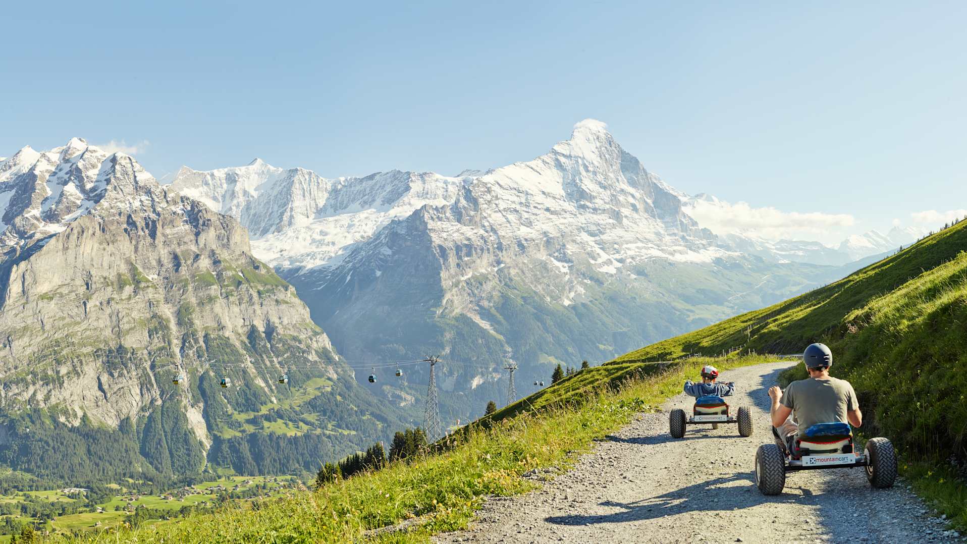 First Mountaincart Panorama Eiger Wetterhorn Grindelwald