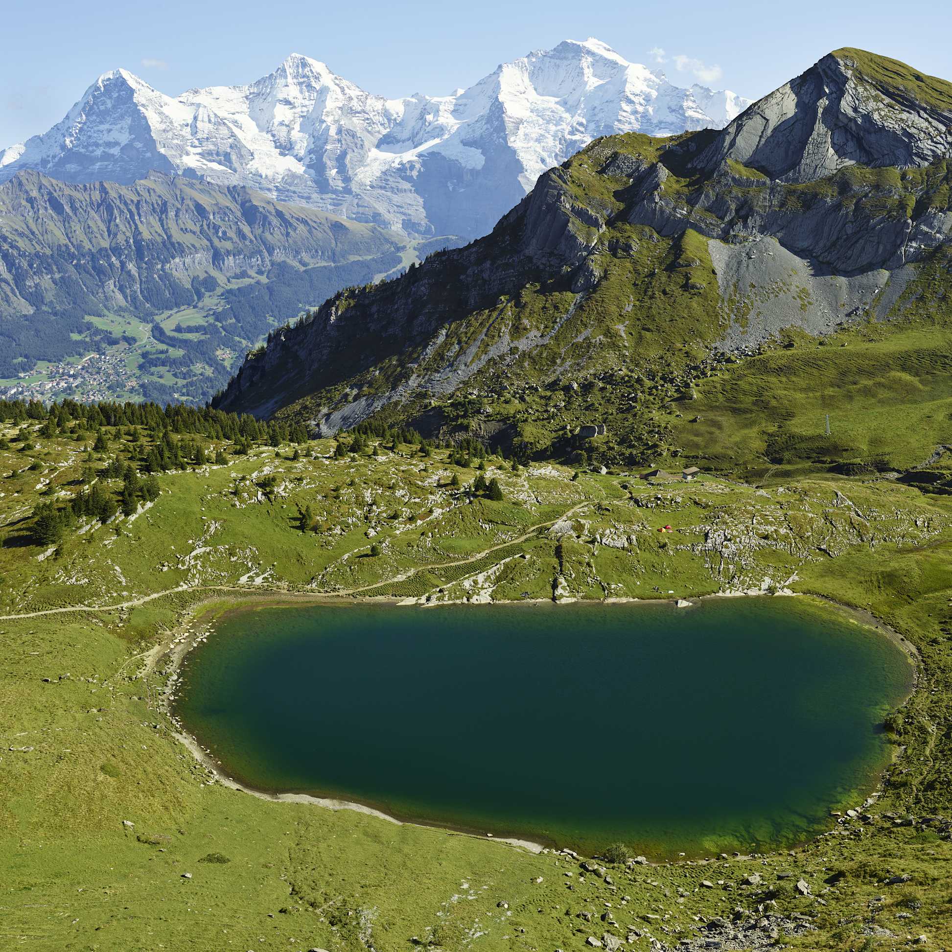 Sulsseewli Eiger Moench Jungfrau Panorama Sommer