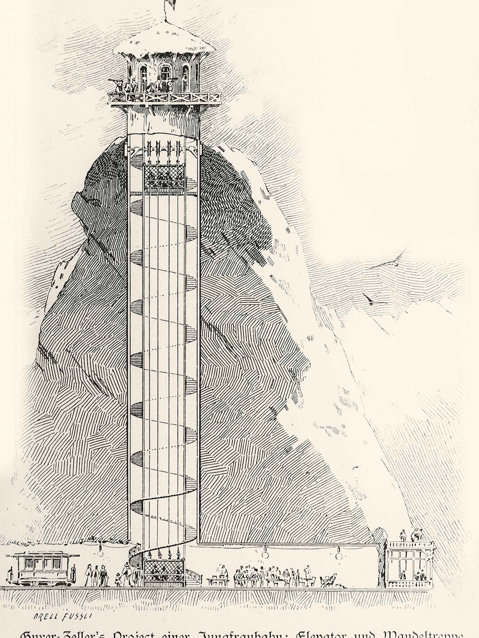 Bau der Jungfraubahn25