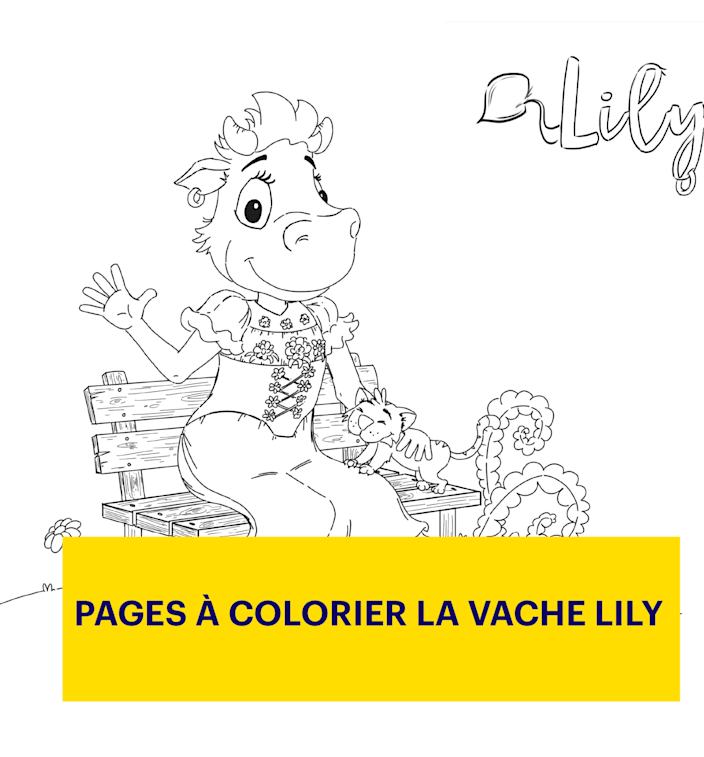 Pages à colorier la vache Lily