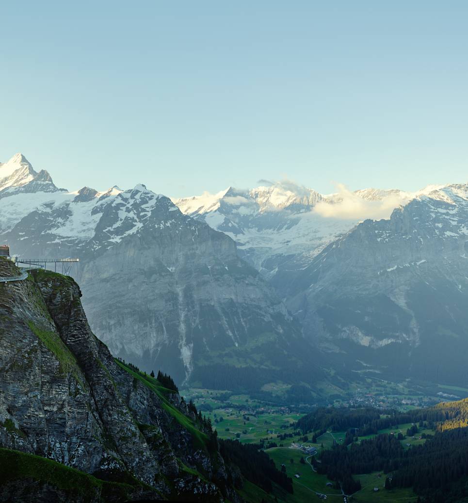 Grindelwald First Été Cliff Walk Eiger Mönch Jungfrau
