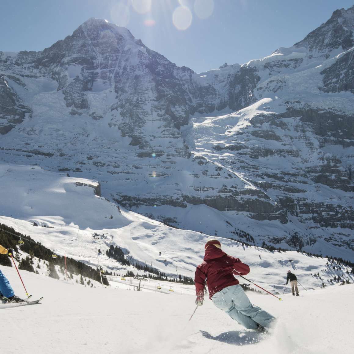 Skifahren Lauberhorn Eiger Moench Jungfraujoch