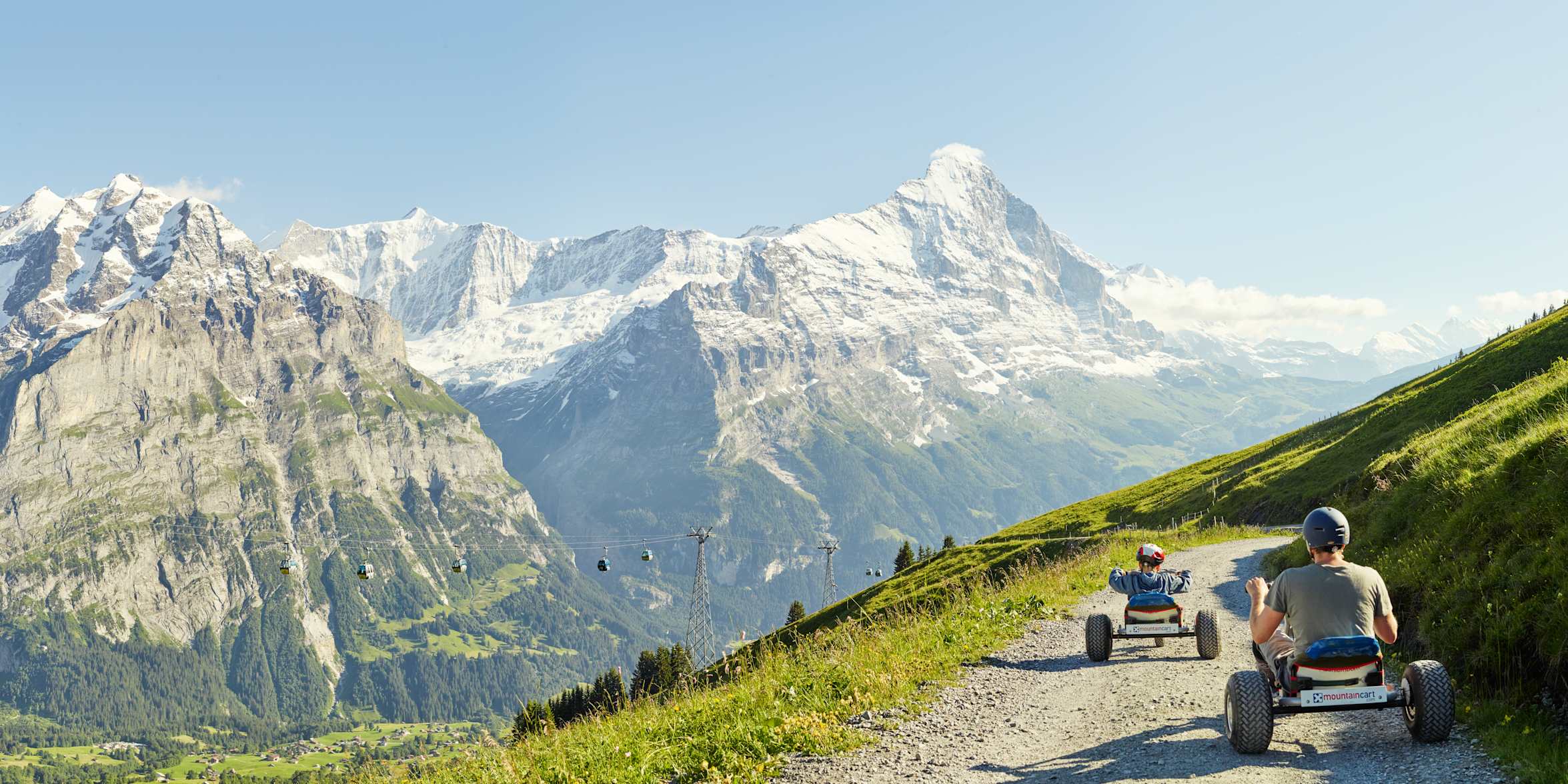 First Mountaincart Panorama Eiger Wetterhorn Grindelwald