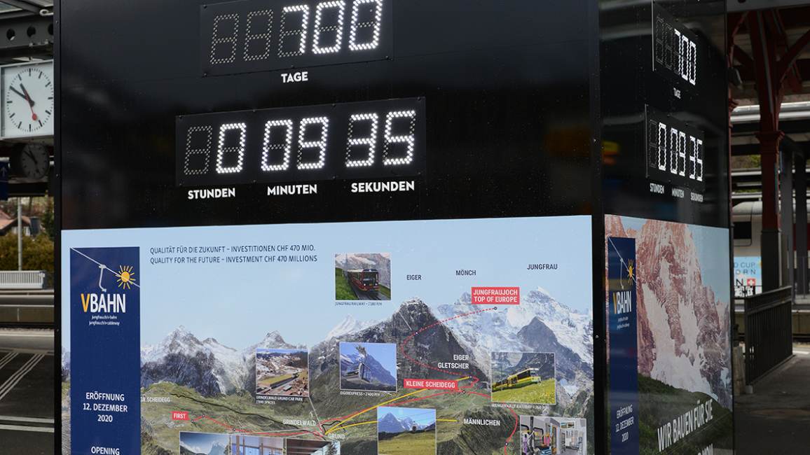 Countdown Clock mit Projektubersicht