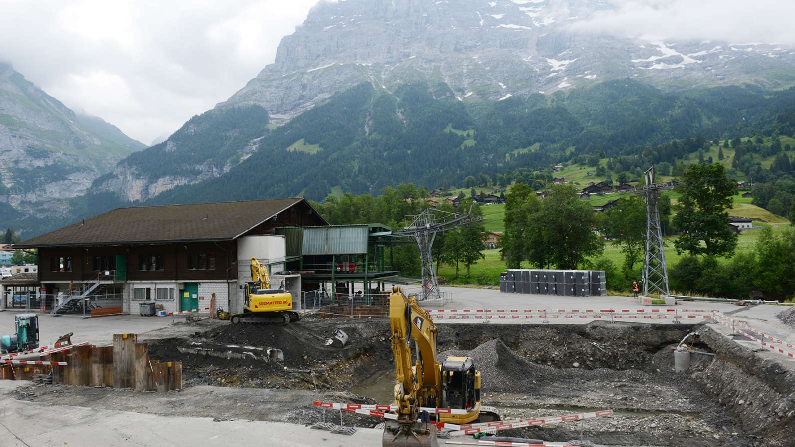 Baustelle V Bahn Grindelwald Grund