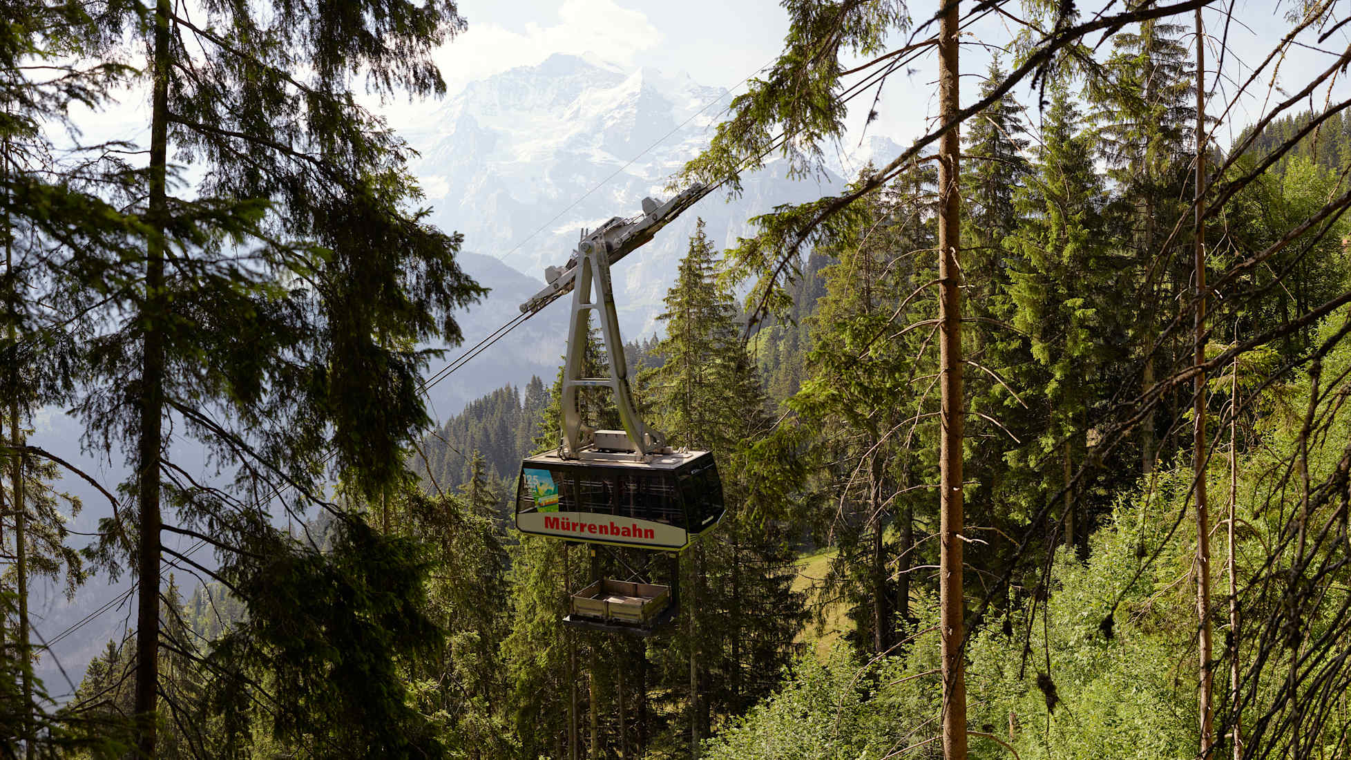 Muerren luftseilbahn sommer