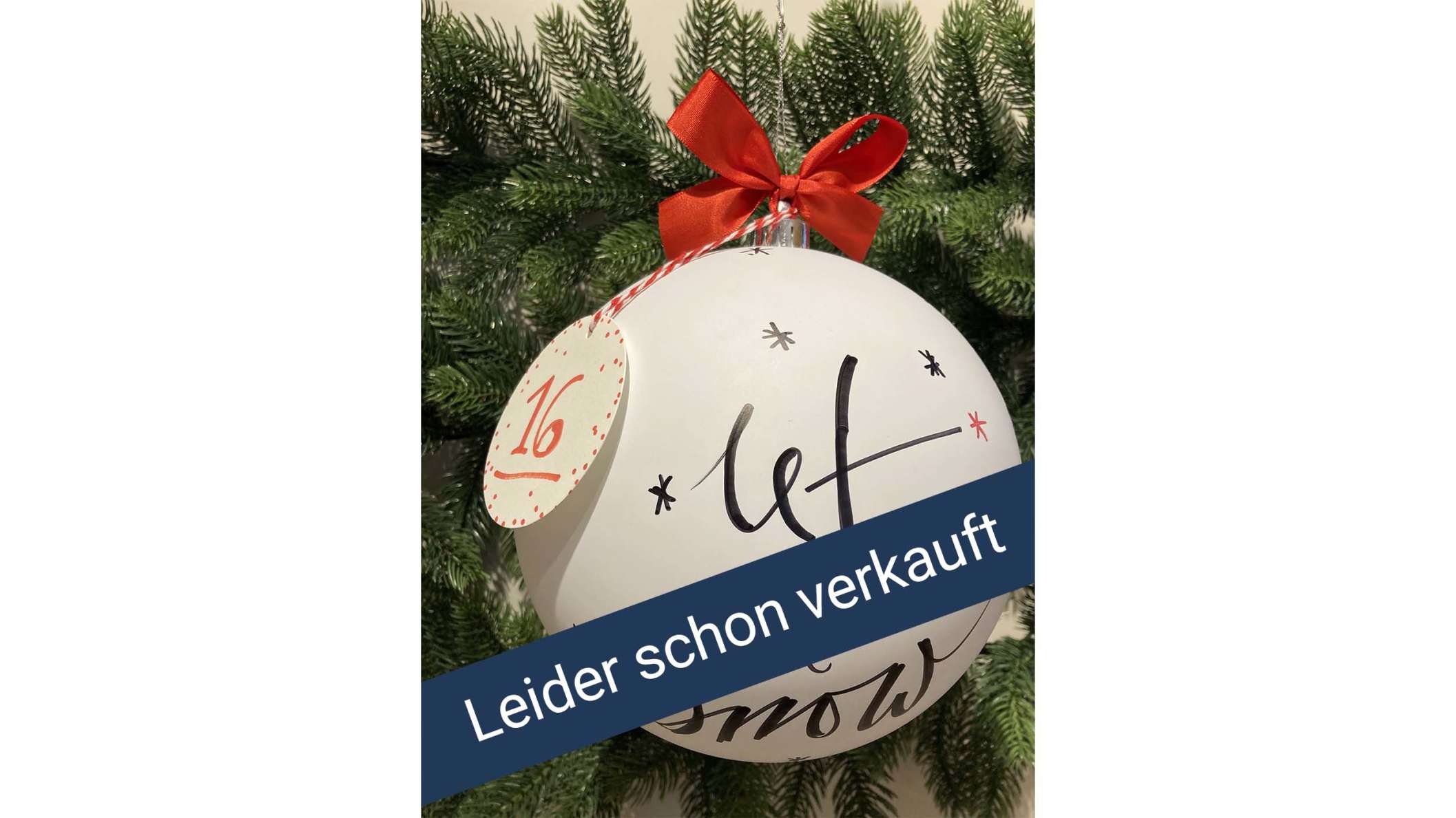 Jungfraubahnen Weihnachtskugel 16 quer verkauft