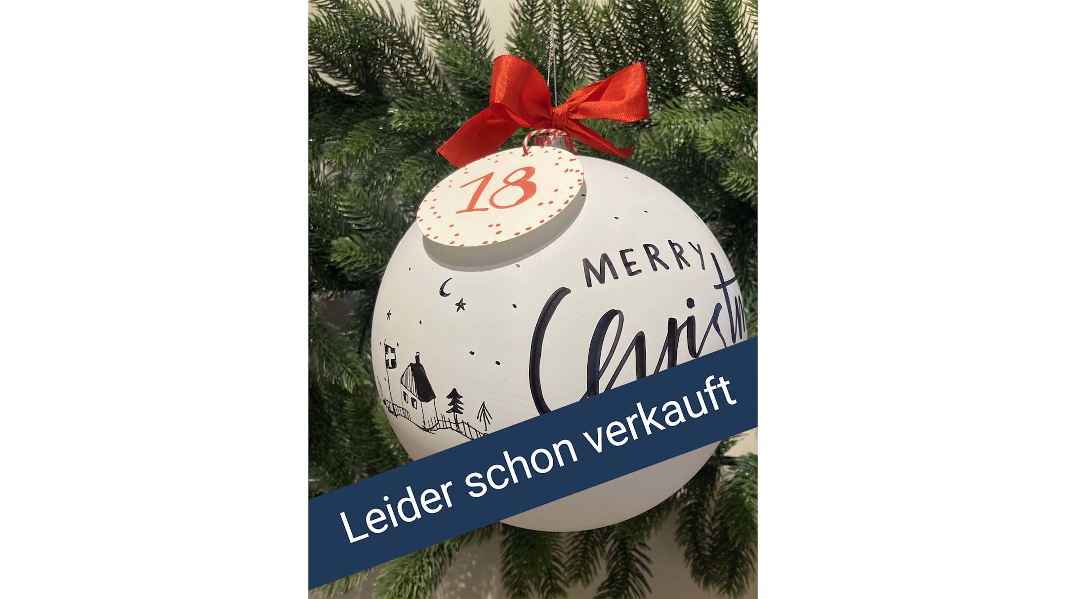 Jungfraubahnen Weihnachtskugel 18 quer verkauft