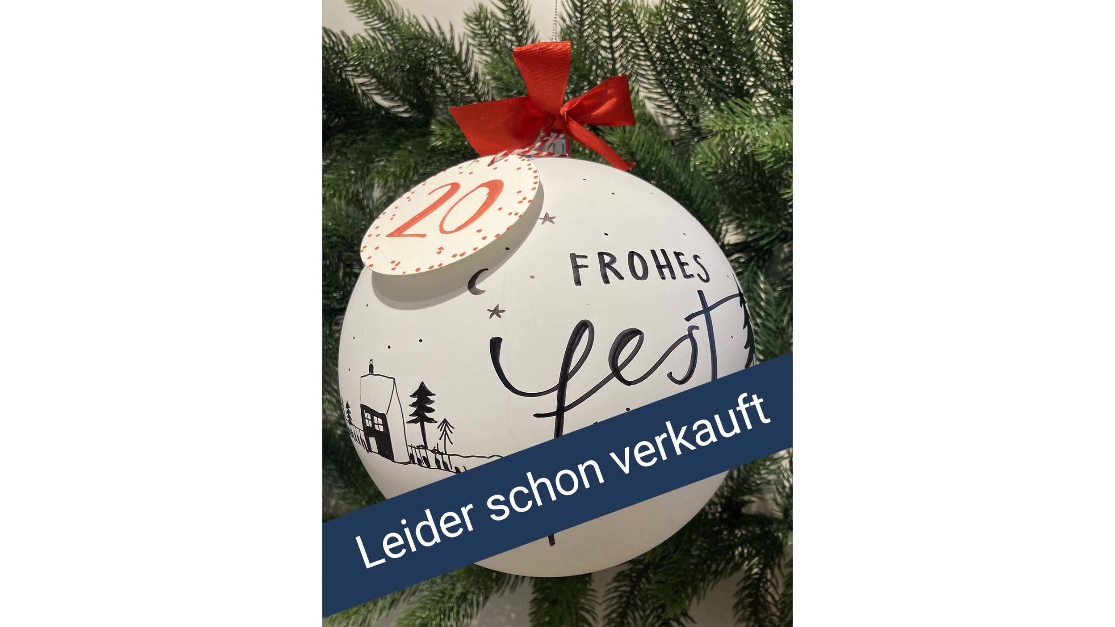 Jungfraubahnen Weihnachtskugel 20 quer verkauft