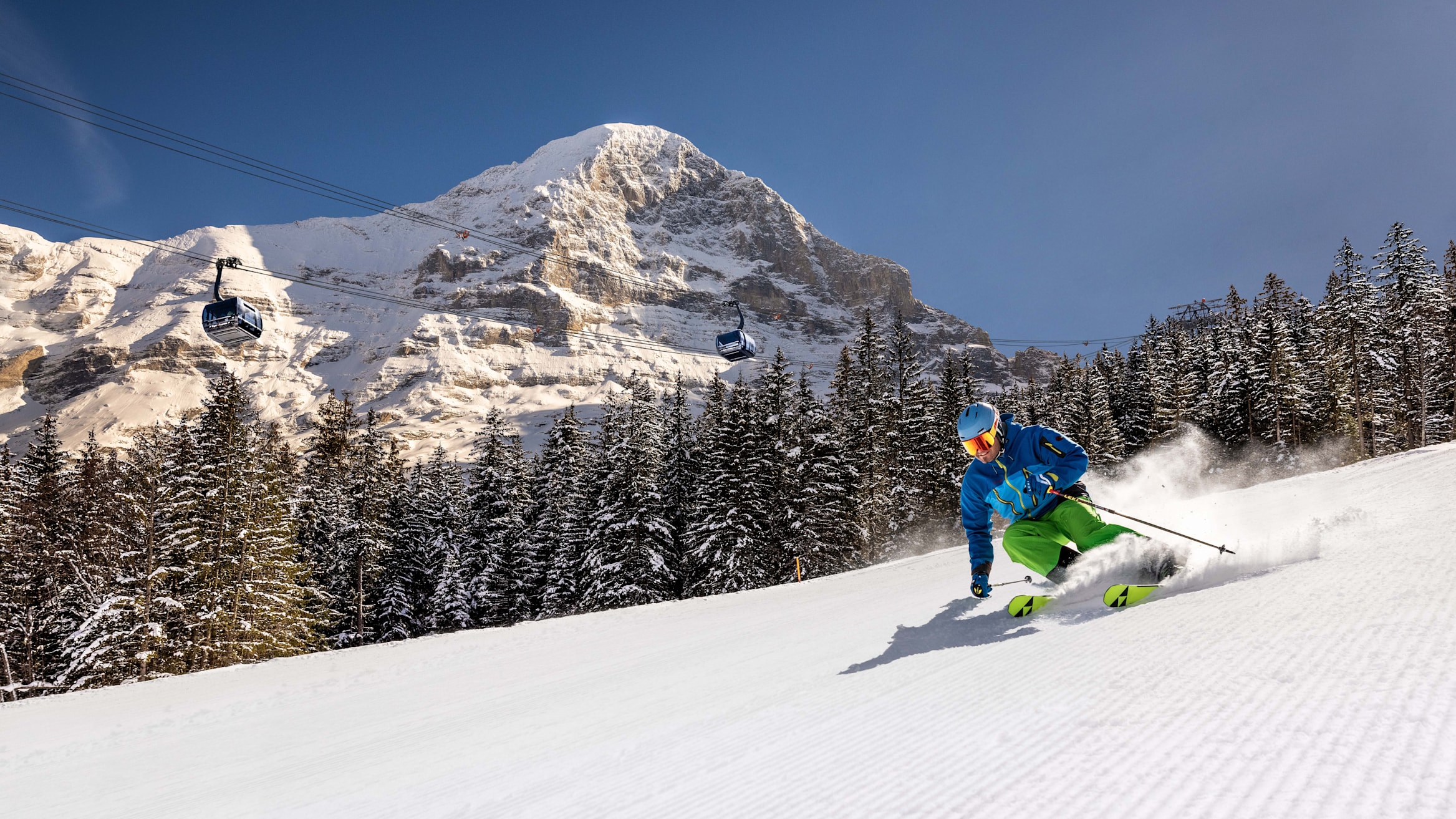 Skifahren Eiger Nordwand Eiger Express Grindelwald