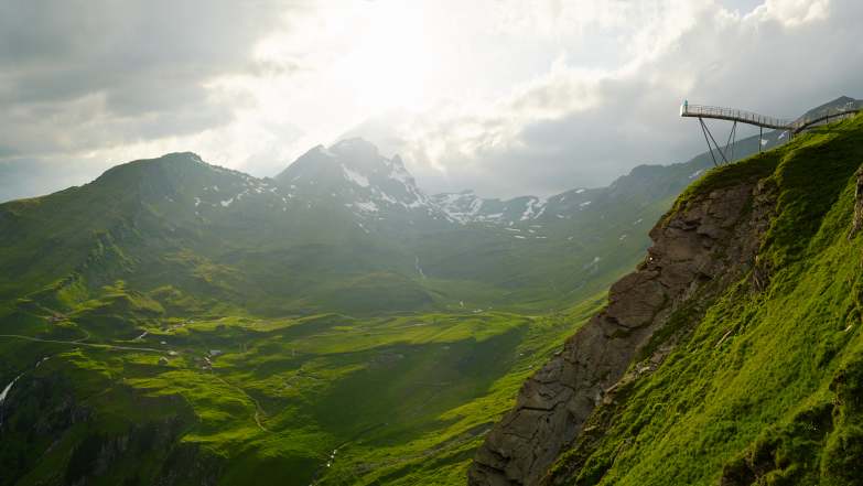 Grindelwald First Cliff Walk Panorama Alp Bachlaeger