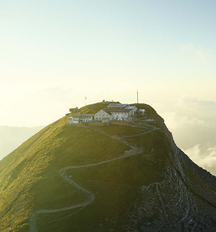 Faulhorn Panorama Sonnenuntergang Sommer Berghotel