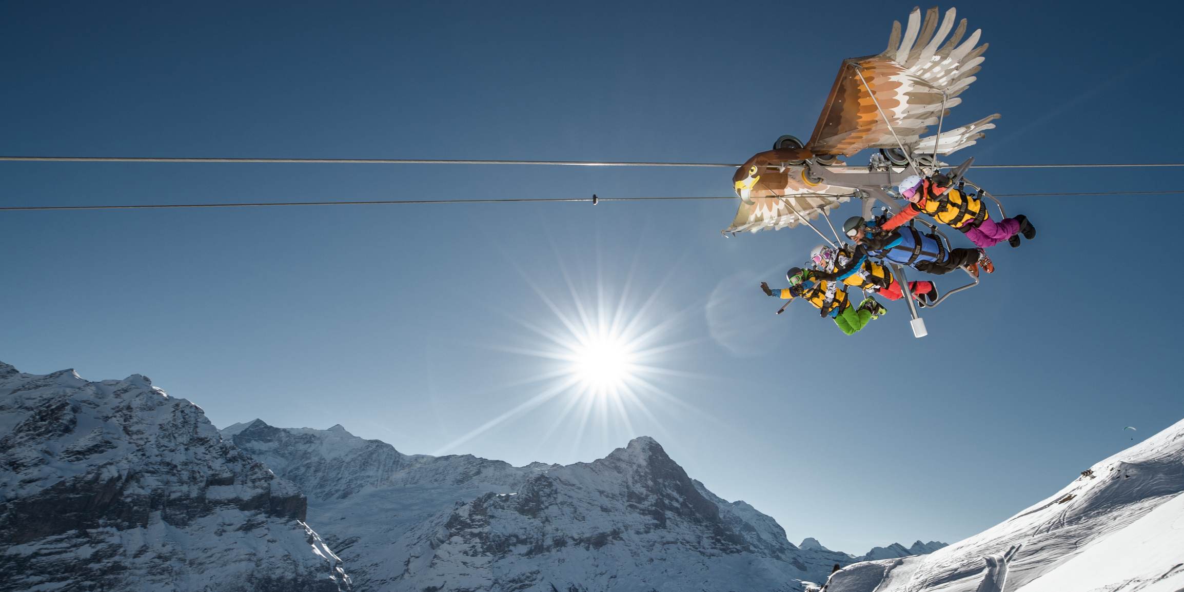 BernerOberland, Erlebnisse-Aktivitaeten, First-Glider, Jahreszeit, Schnee, Schweiz, Skigebiet-Grindelwald-First, Skiresorts, Switzerland, Winter, jungfrau.ch