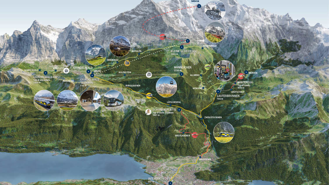 Plan d’ensemble du projet de téléphérique en V