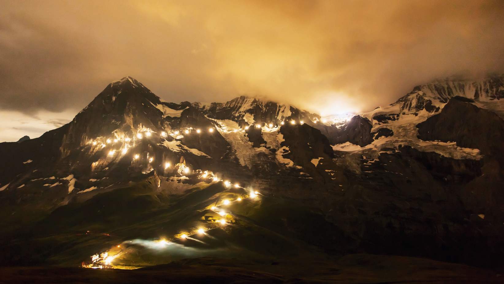 Éclairage 100 ans du chemin de fer de la jungfrau kleine scheidegg événements 4 