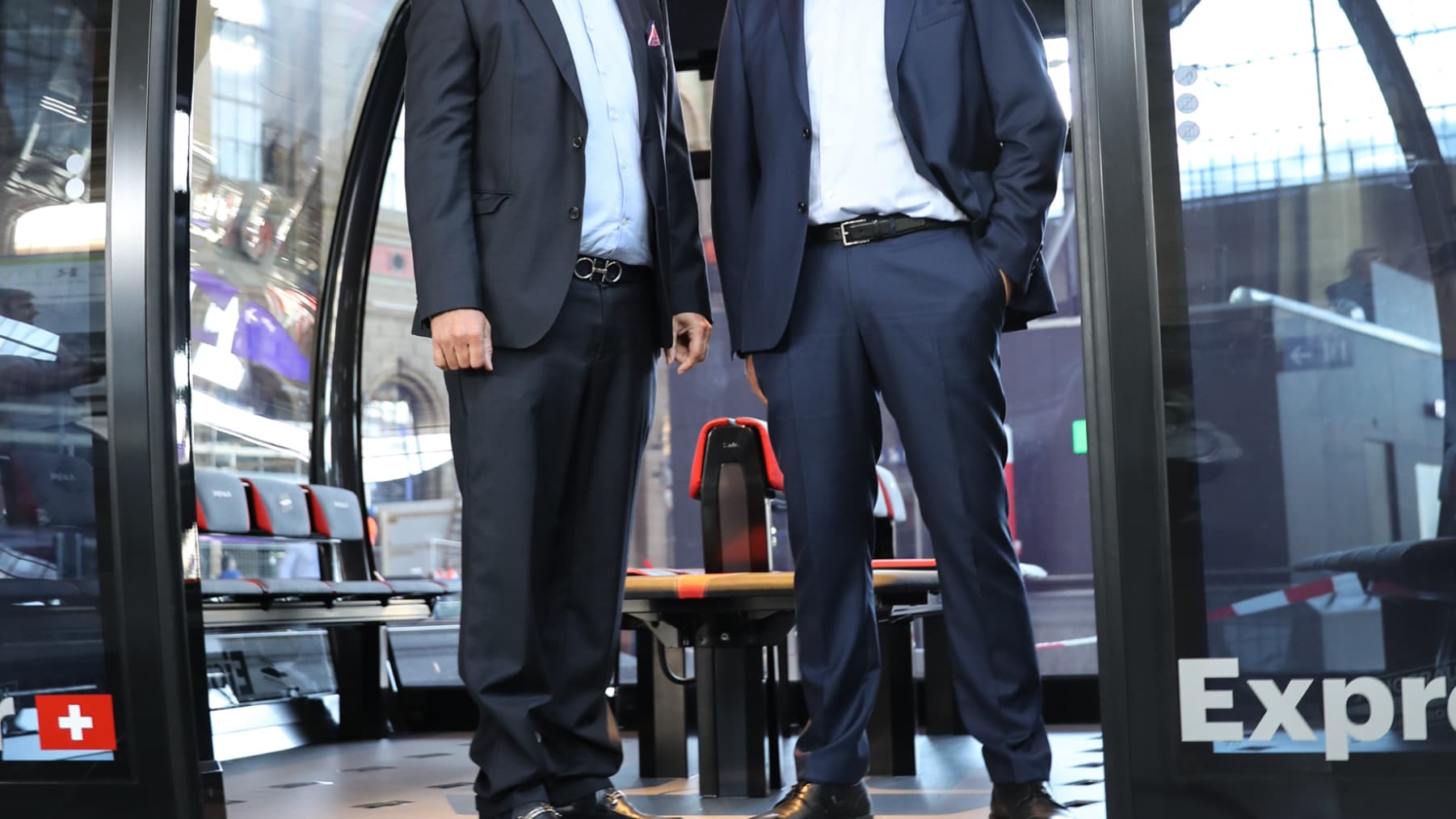 Eiger Express 3 mit Jungfraubahnen Direktor Urs Kessler und Garaventa CEO Arno Inauen