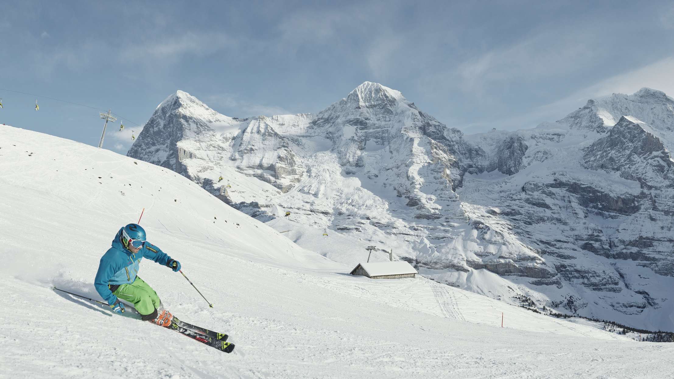 Kleine scheidegg skifahren lauberhorn eiger moench jungfrau 3 