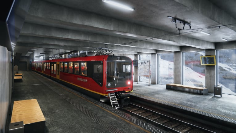 Station Eigergletscher Zug Jungfraujoch