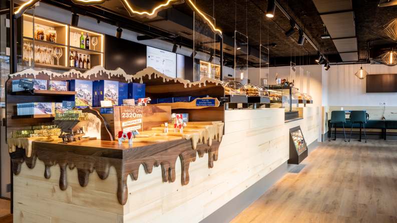 Grindelwald Terminal Bistro Innen Schokolade