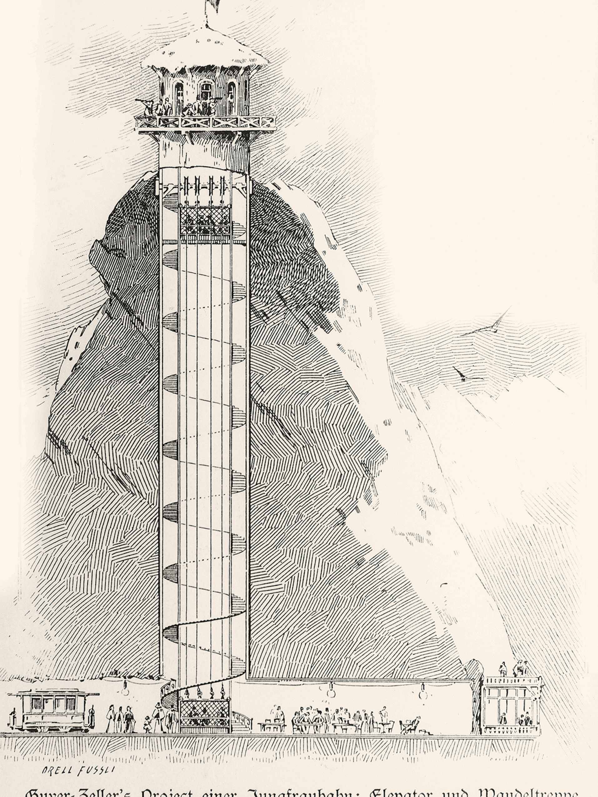 Bau der Jungfraubahn25