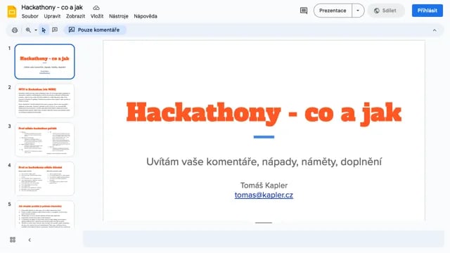 Hackathony - co a jak