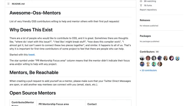 Awesome OSS Mentors