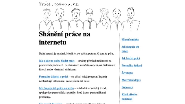 Shánění práce na internetu