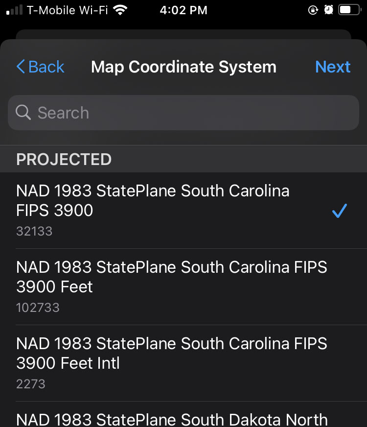 Map Coordinate System.