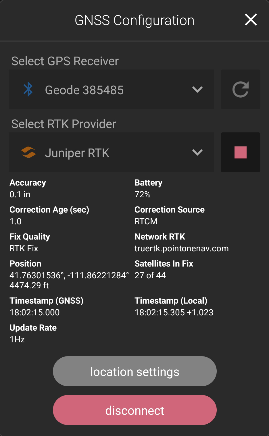 GNSS accuracy information