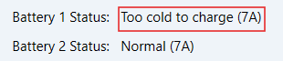 Too cold to charge