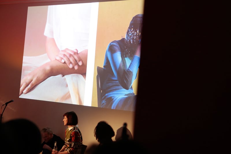 Lecture with wall projection of works from the exhibition