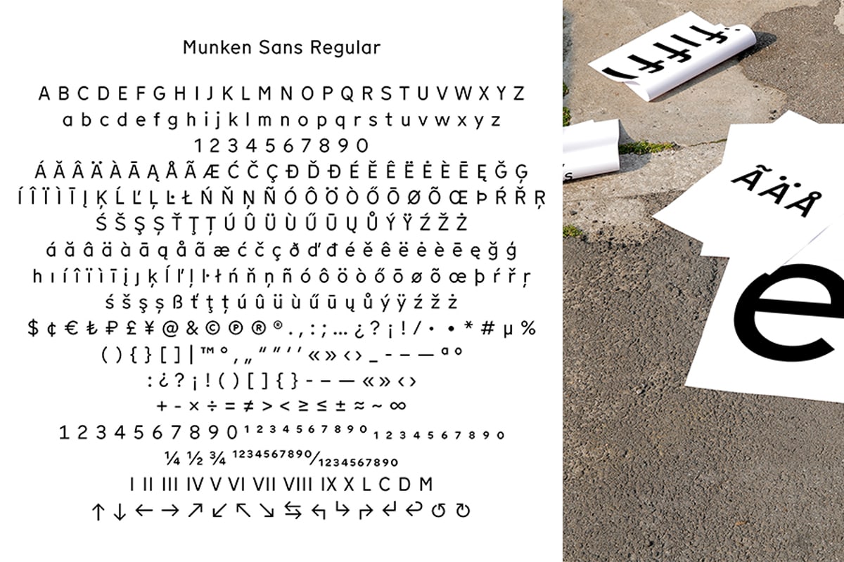 Schrift »Munken Sans Regular«