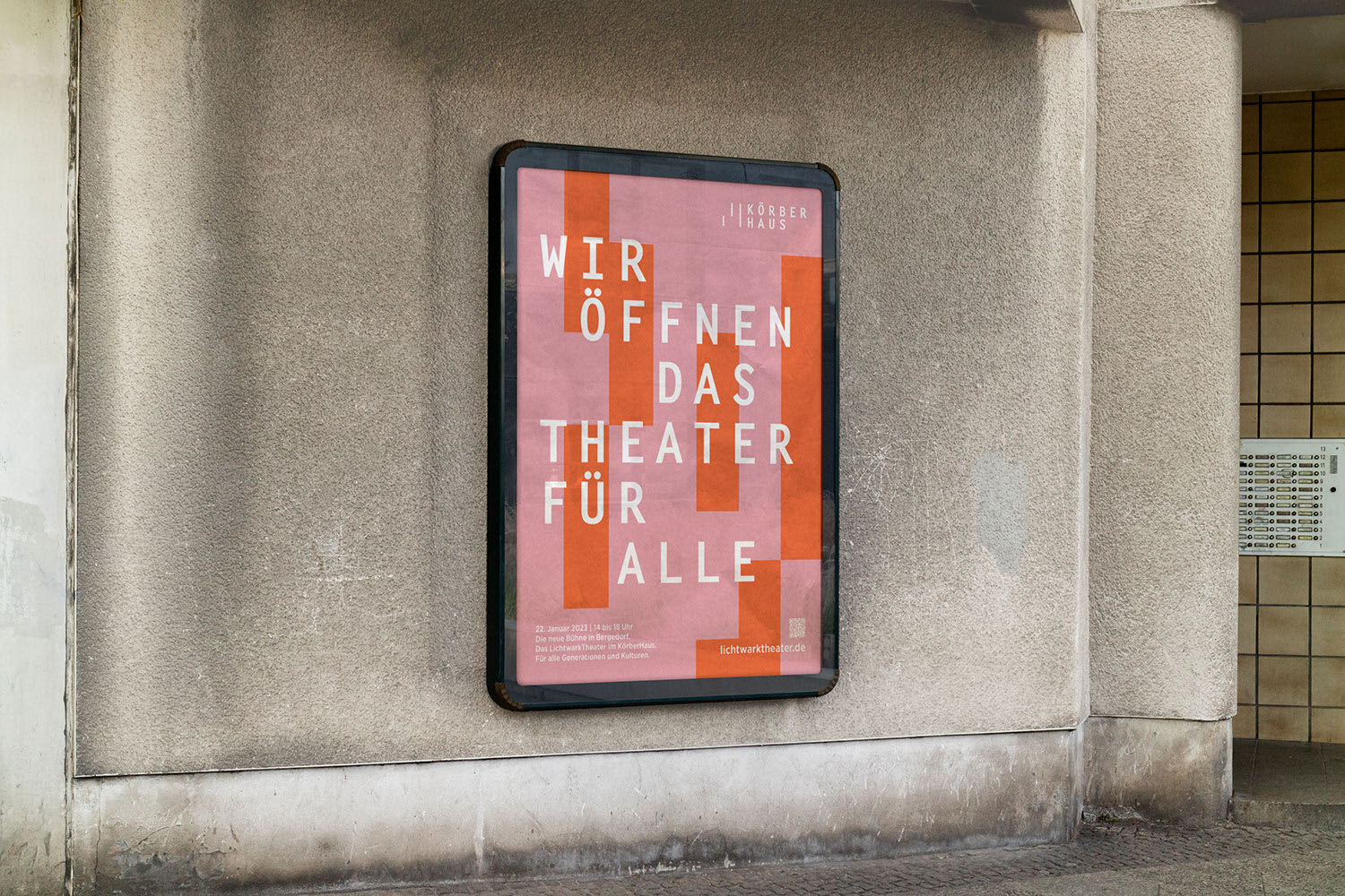 Billboard-Poster für die Eröffnung des Lichtwarktheaters