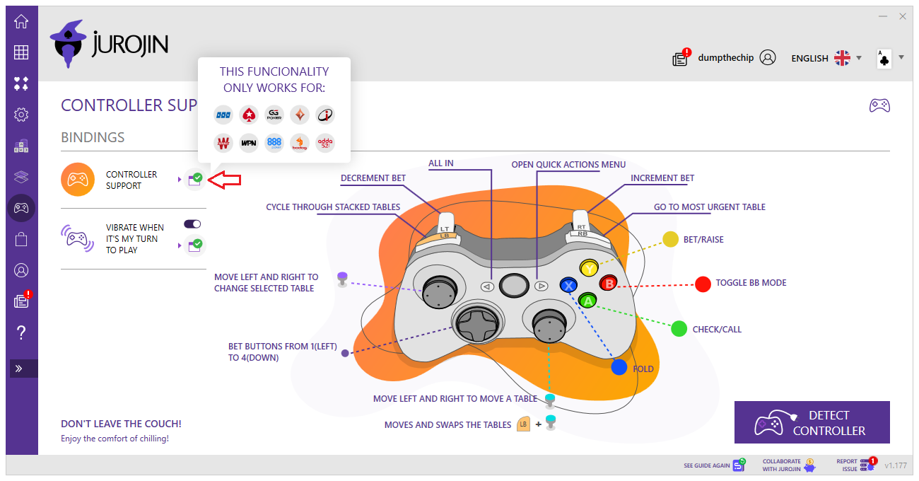 Play Online Poker with Controller