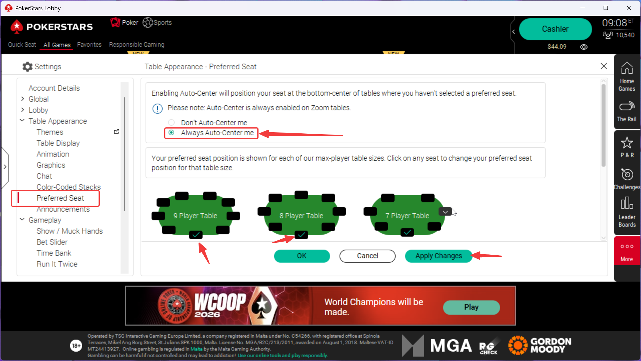 Play Pokerstars with seat positions and Actions history Overlays