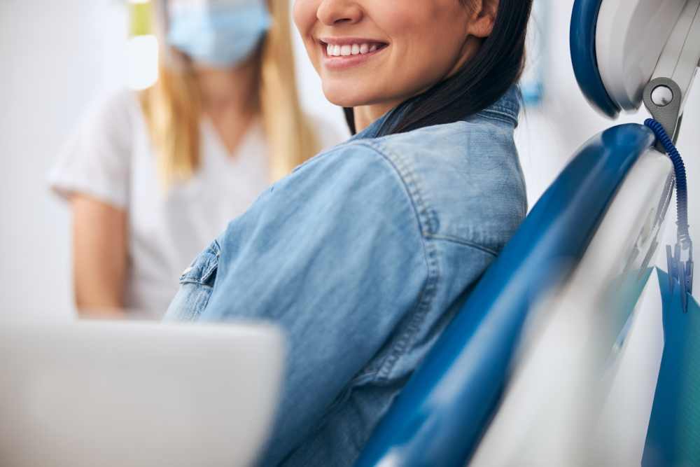In-office teeth whitening treatment