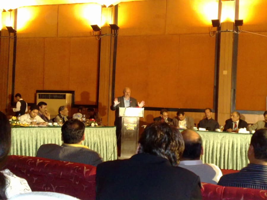 Speaker addressing the audience
