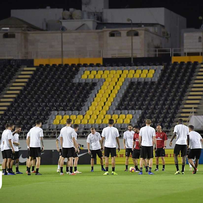 Milan train ahead of tomorrow night