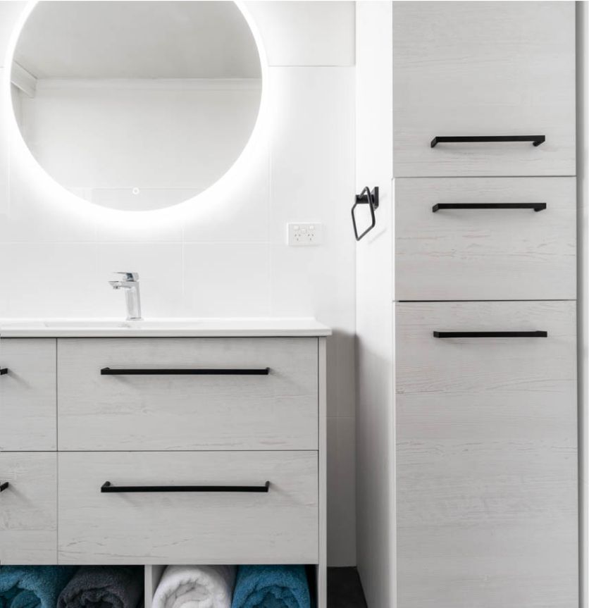 White on white family bathroom