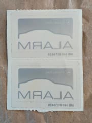 Front side window Alarm warning decal - Pair