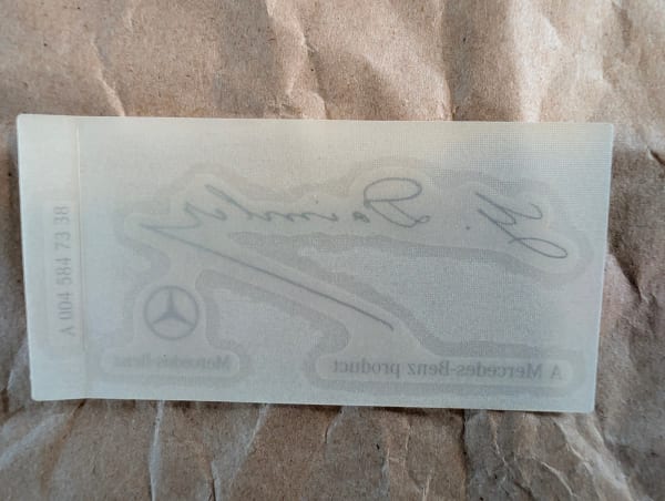 Daimler Signature Decal for front windscreen