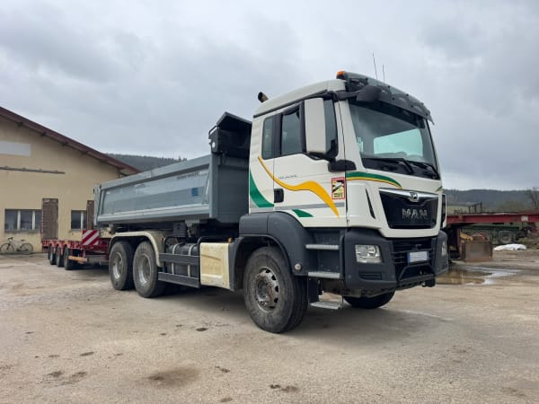 MAN TGS 33.420 6X4 BI-BENNE MEILLER Porte arrière hydraulique