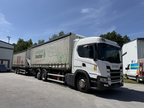Porteur Scania G410 B6X2*4NB - Remorque Porte container avec caisse mobile PLSC — photo 2
