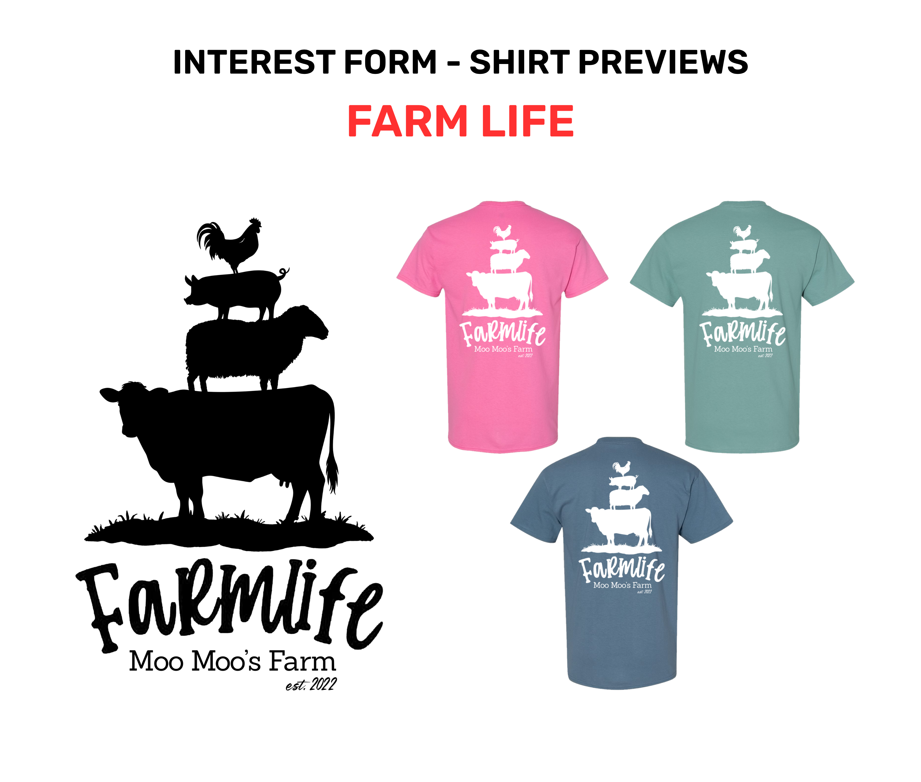Farm Life T-shirt design
