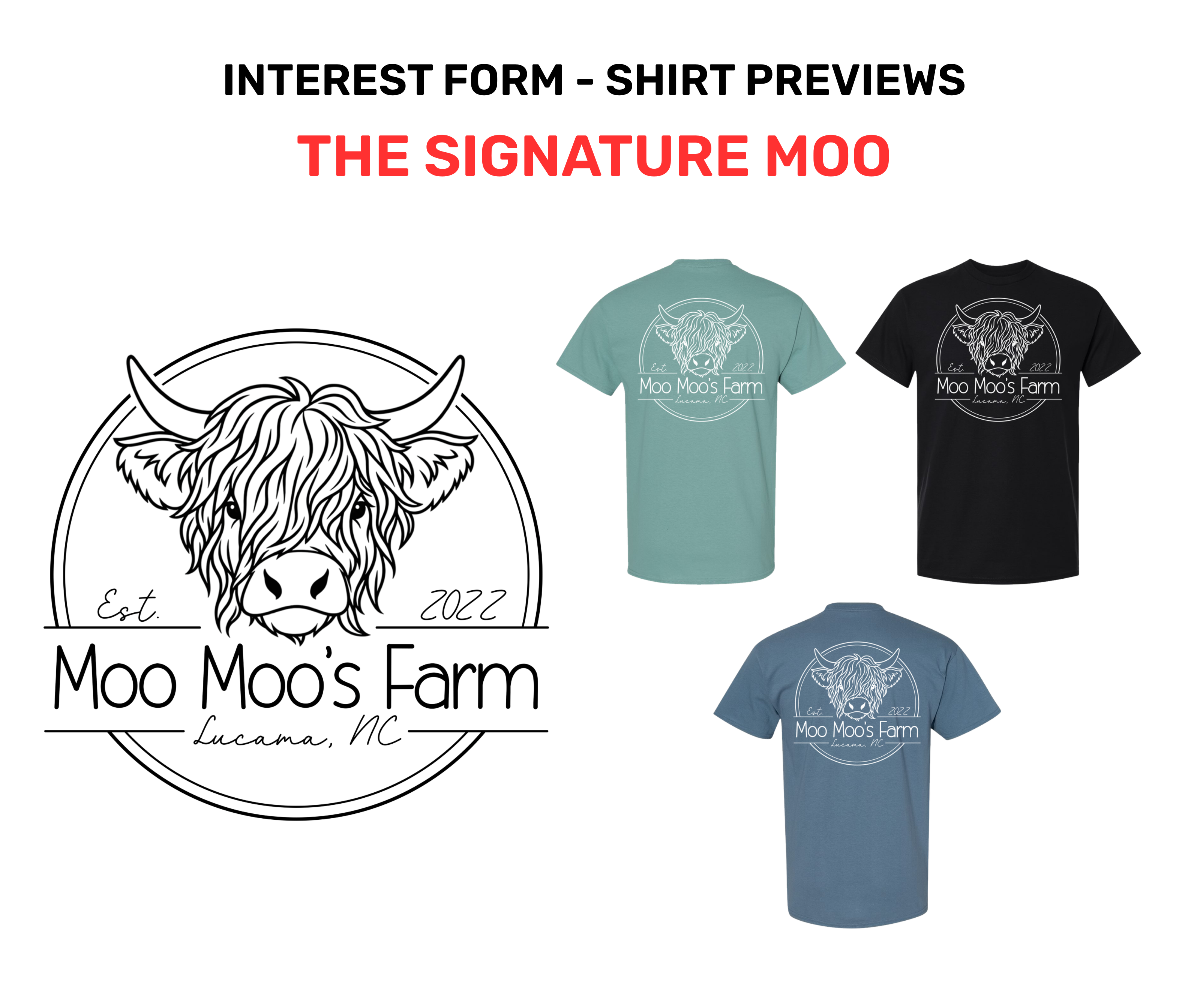 The Signature Moo T-shirt design